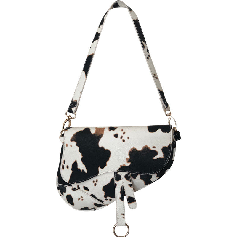 Cow print bracelet bag